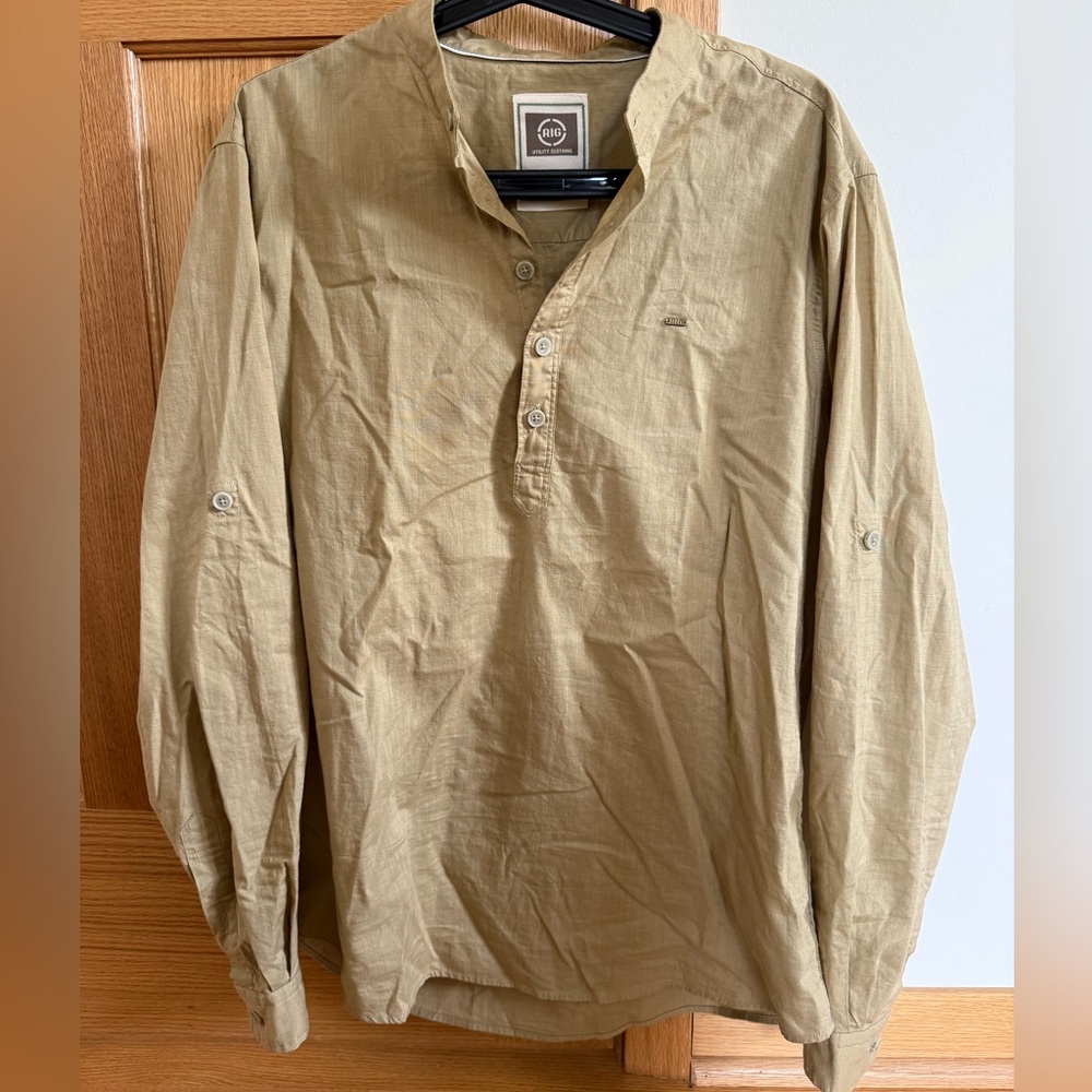Rig Utility Clothing Beige Men's Button-up Shirt